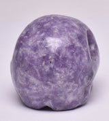 LEPIDOLITE CRYSTAL CARVED SKULL P395