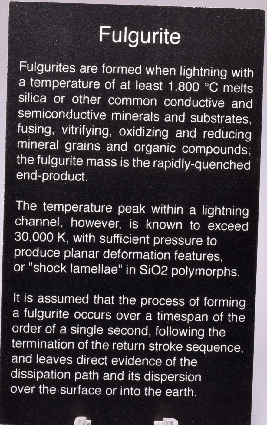 FULGURITE LIGHTNING STRIKE GLASS MOROCCO MT07