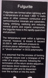 FULGURITE LIGHTNING STRIKE GLASS MOROCCO MT07