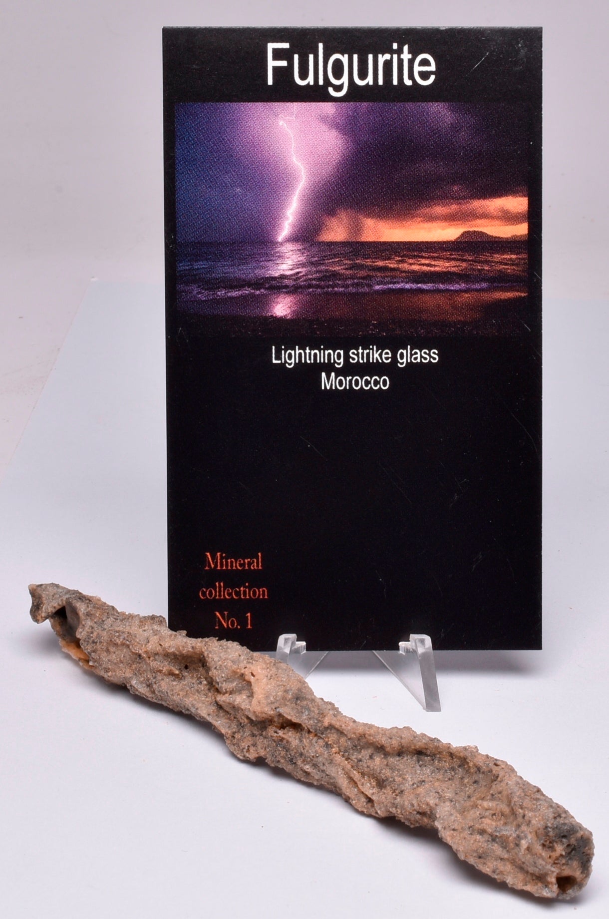 FULGURITE LIGHTNING STRIKE GLASS MOROCCO MT23