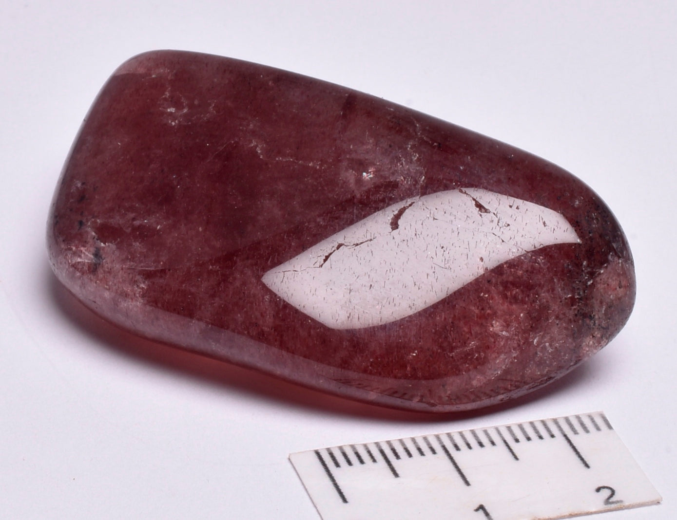 STAWBERRY QUARTZ POLISHED FREEFORM TUMBLE P502