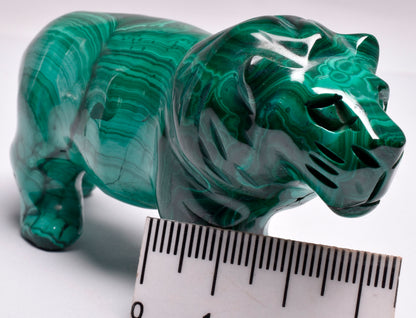 MALACHITE CRYSTAL LION CARVING P295