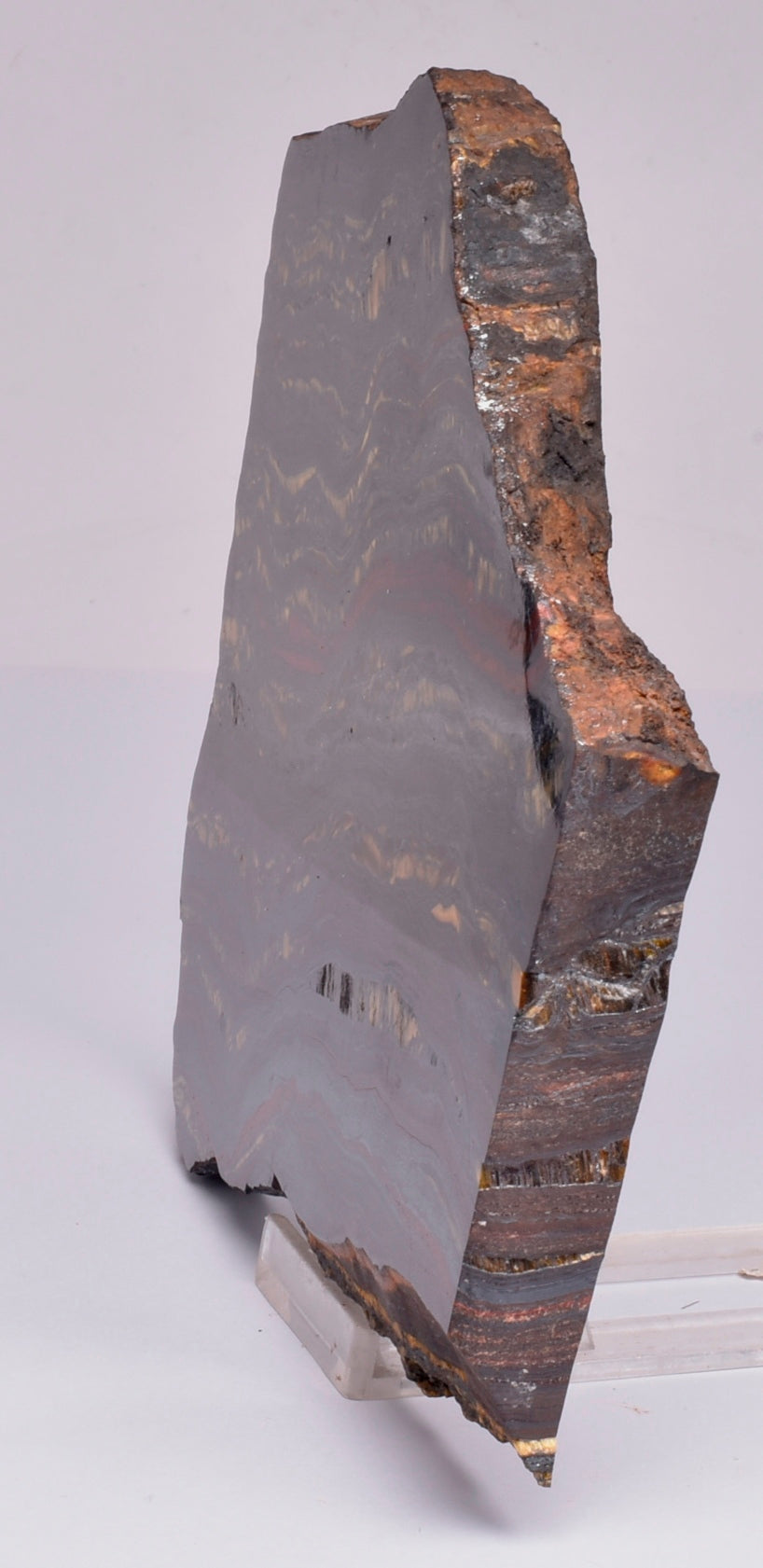 BANDED TIGER IRON Polished Slice, AUSTRALIA S401