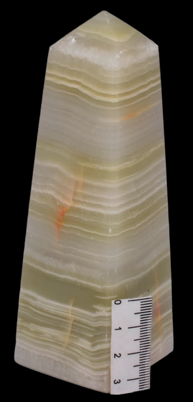 GREEN ONYX CARVED TOWER, OBELISK P536