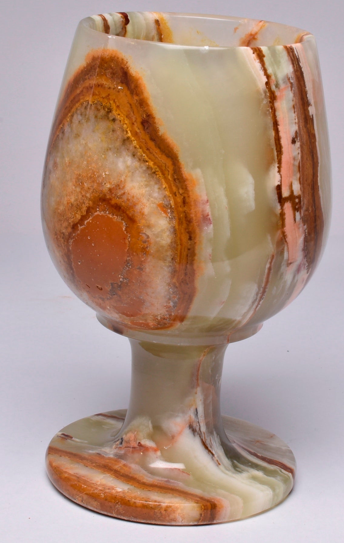 GREEN ONYX TRAVERTINE WINE GOBLET P689