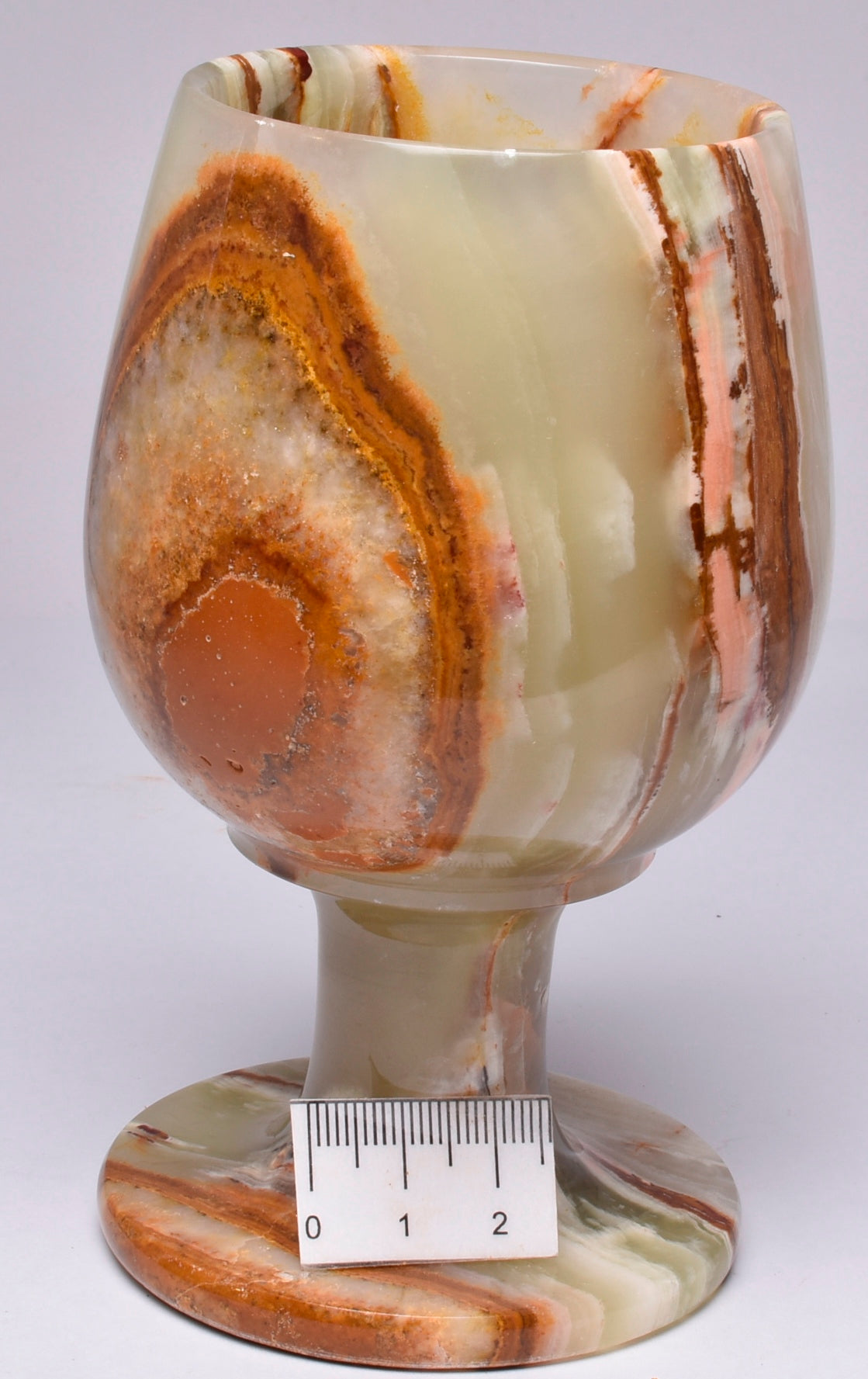 GREEN ONYX TRAVERTINE WINE GOBLET P689