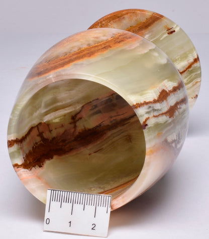 GREEN ONYX TRAVERTINE WINE GOBLET P689