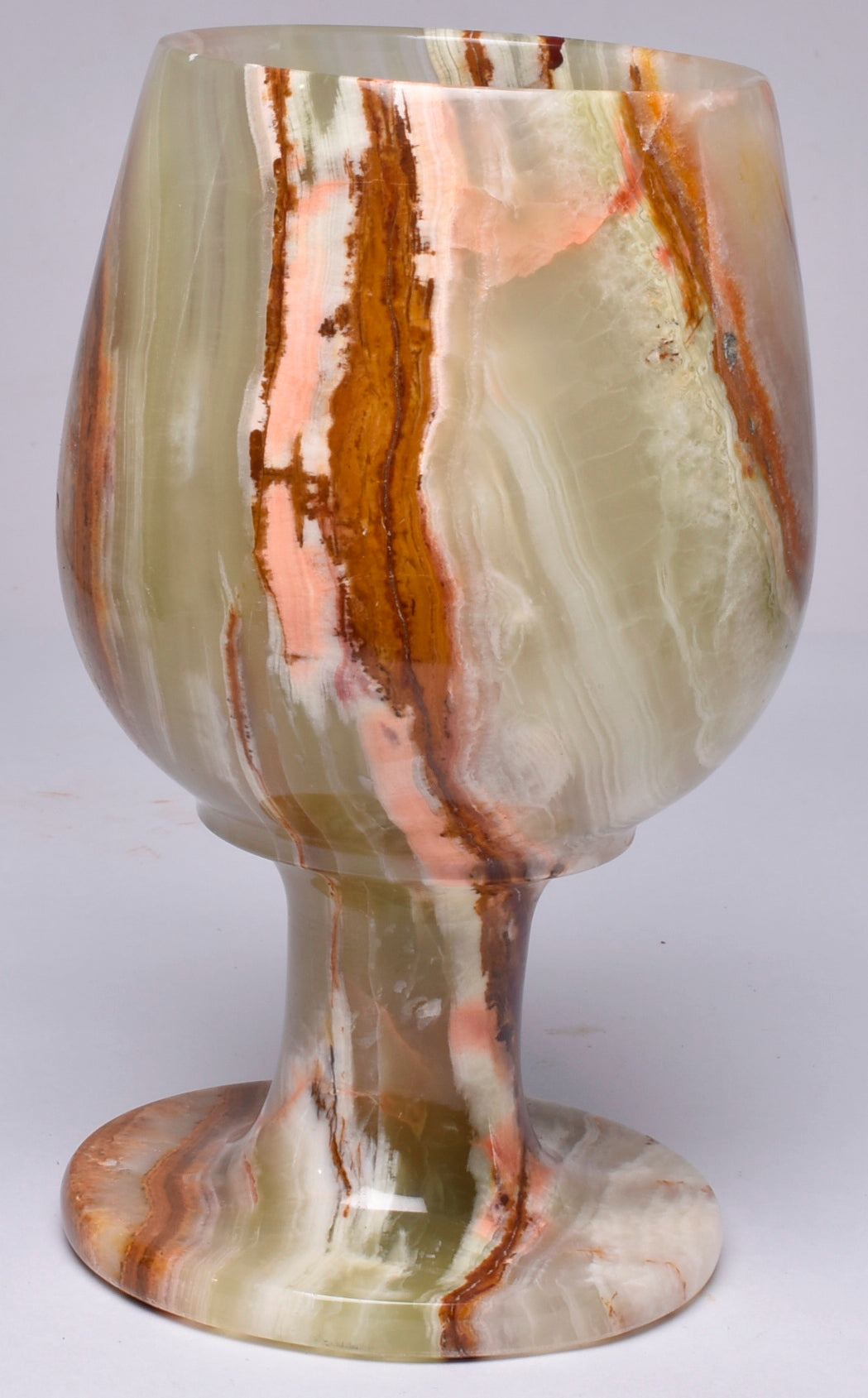 GREEN ONYX TRAVERTINE WINE GOBLET P689