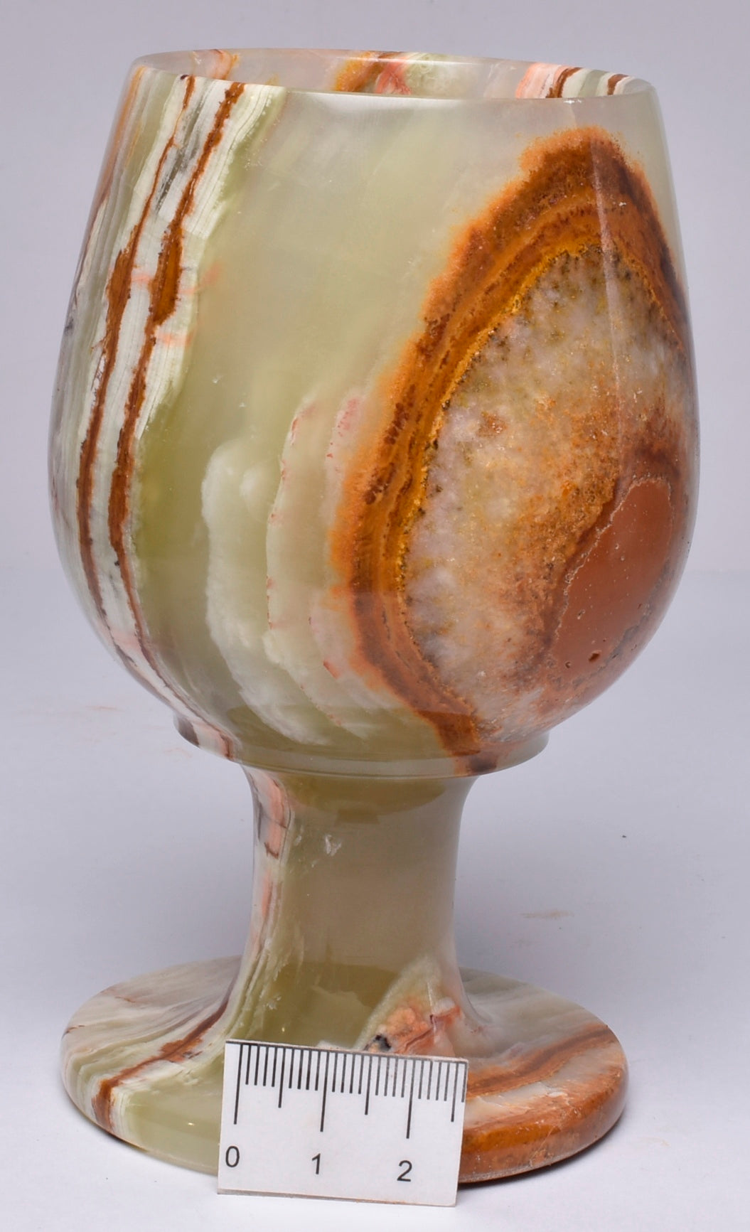 GREEN ONYX TRAVERTINE WINE GOBLET P689