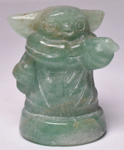 CARVED GREEN AVENTURINE BABY YODA P756
