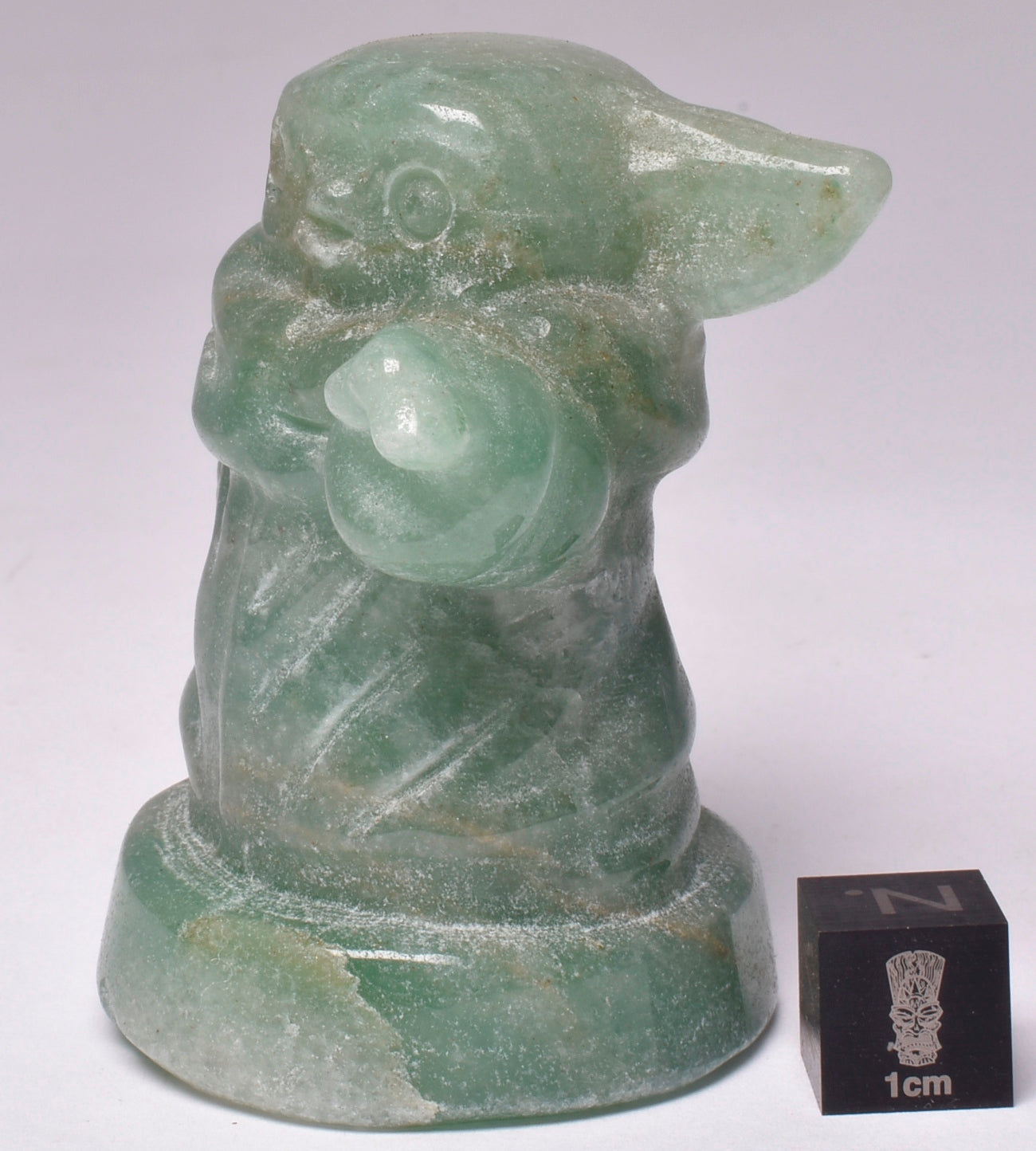 CARVED GREEN AVENTURINE BABY YODA P756