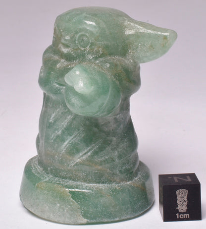 CARVED GREEN AVENTURINE BABY YODA P756
