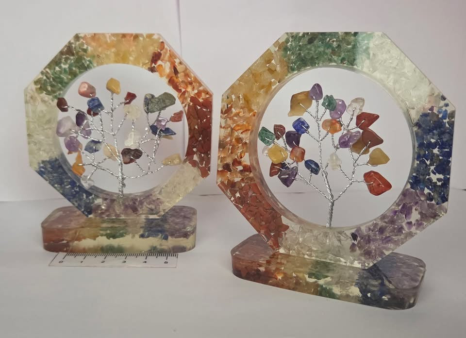 CHAKRA ORGANITE with CHAKRA GEM TREE SWW P552