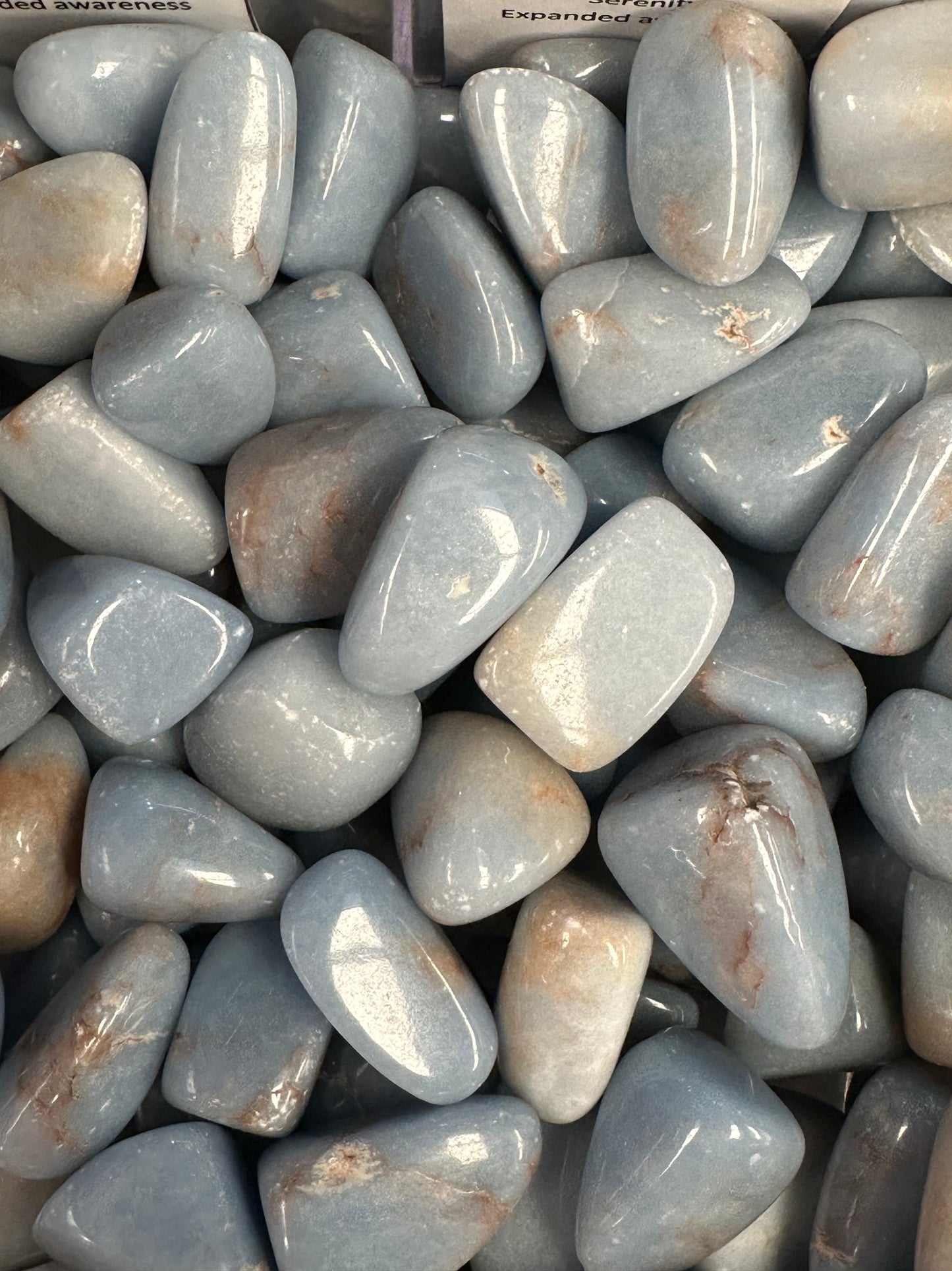 ANGELITE POLISHED CRYSTAL TUMBLES T17