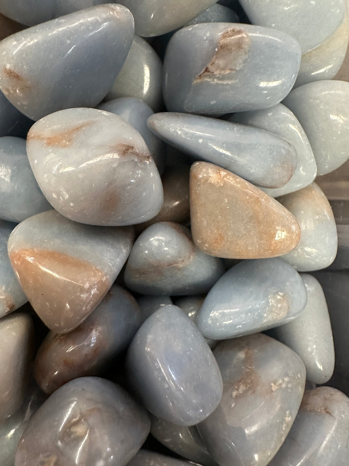 ANGELITE POLISHED CRYSTAL TUMBLES T33