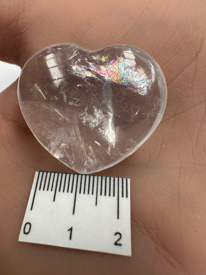 QUARTZ POLISHED CRYSTAL PUFFY HEART P13