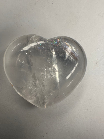 QUARTZ POLISHED CRYSTAL PUFFY HEART P13
