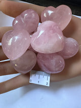 ROSE QUARTZ POLISHED CRYSTAL HEART CARVING 3 CM T52