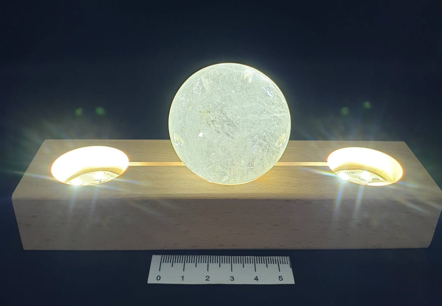 WOODEN USB 3 LIGHT LED display light base D1