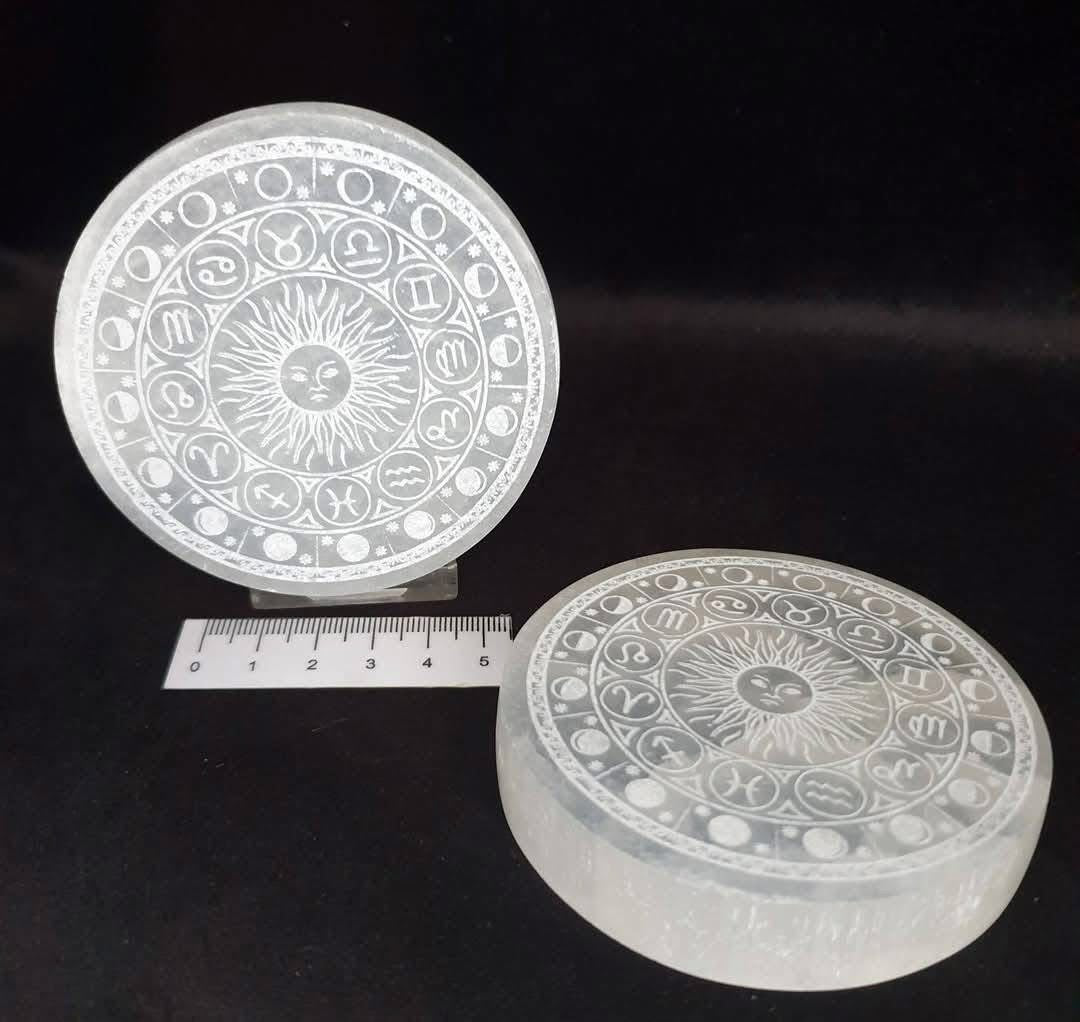 SELENITE SUN with ZODIAC CHARGING PLATE SE38