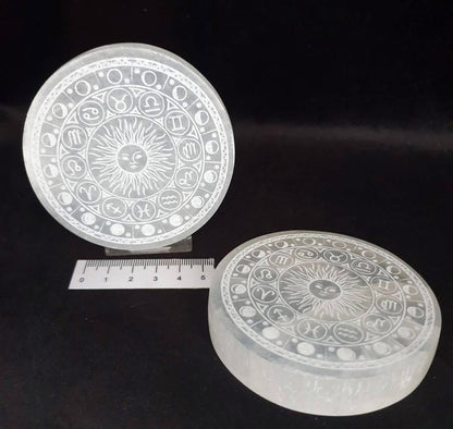 SELENITE SUN with ZODIAC CHARGING PLATE SE38