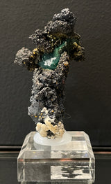 WULFENITE ON MALACHITE PSEUDOMORPH, Western Australia IWU015
