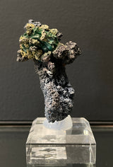 WULFENITE ON MALACHITE PSEUDOMORPH, Western Australia IWU015