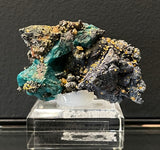 WULFENITE ON MALACHITE PSEUDOMORPH, Western Australia IWU017