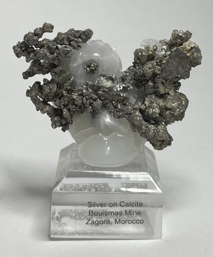 SILVER ON CALCITE, Morocco ISI006