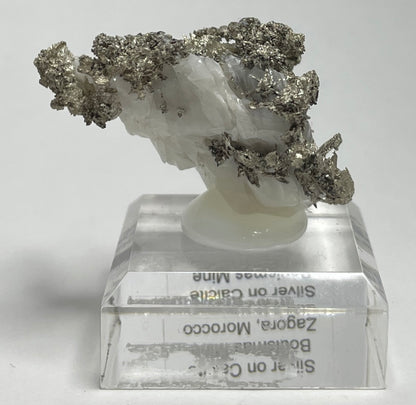SILVER ON CALCITE, Morocco ISI007