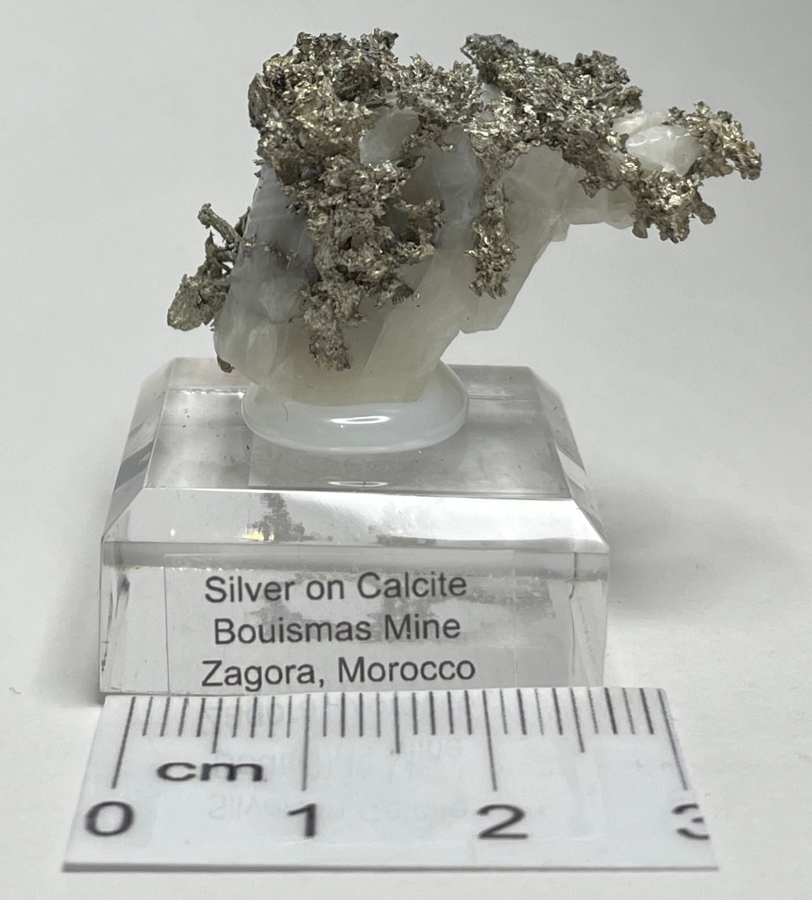 SILVER ON CALCITE, Morocco ISI007