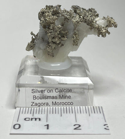 SILVER ON CALCITE, Morocco ISI007