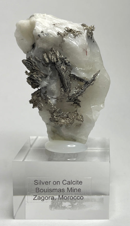 SILVER ON CALCITE, Morocco ISI010