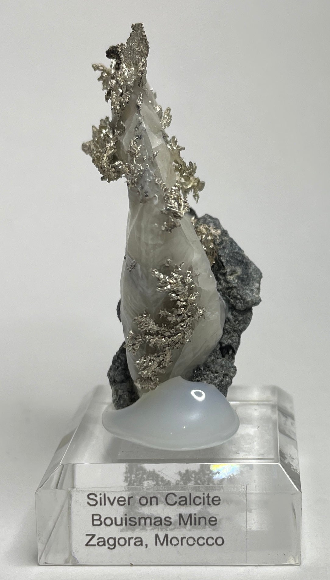 SILVER ON CALCITE, Morocco ISI011