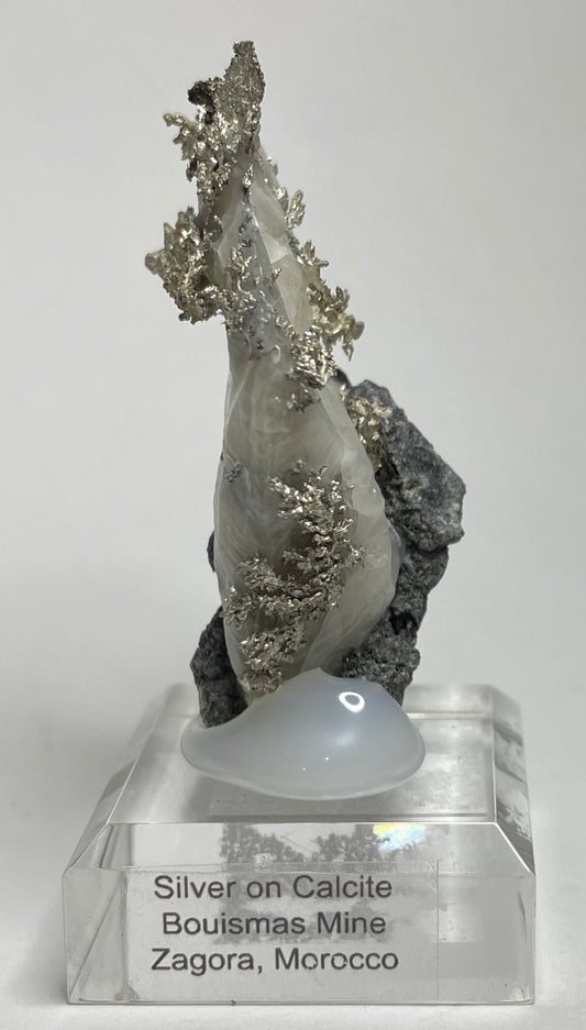 SILVER ON CALCITE, Morocco ISI011