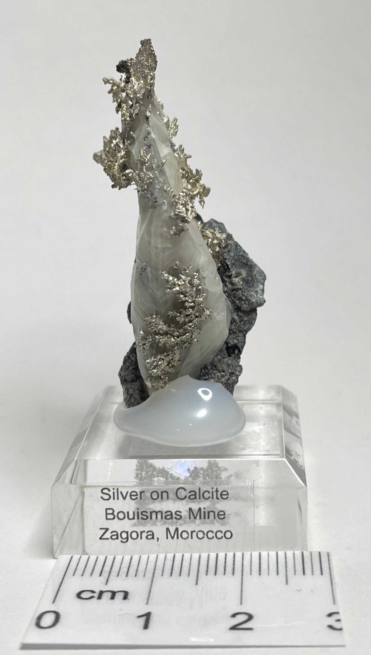 SILVER ON CALCITE, Morocco ISI011
