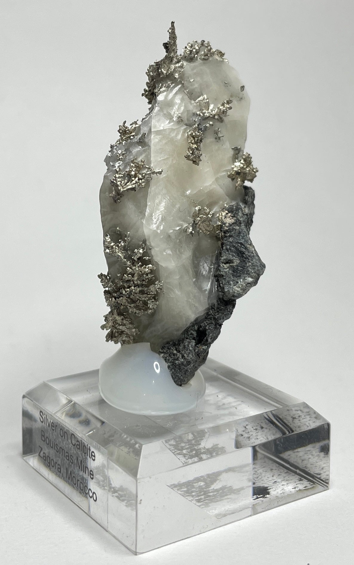SILVER ON CALCITE, Morocco ISI011