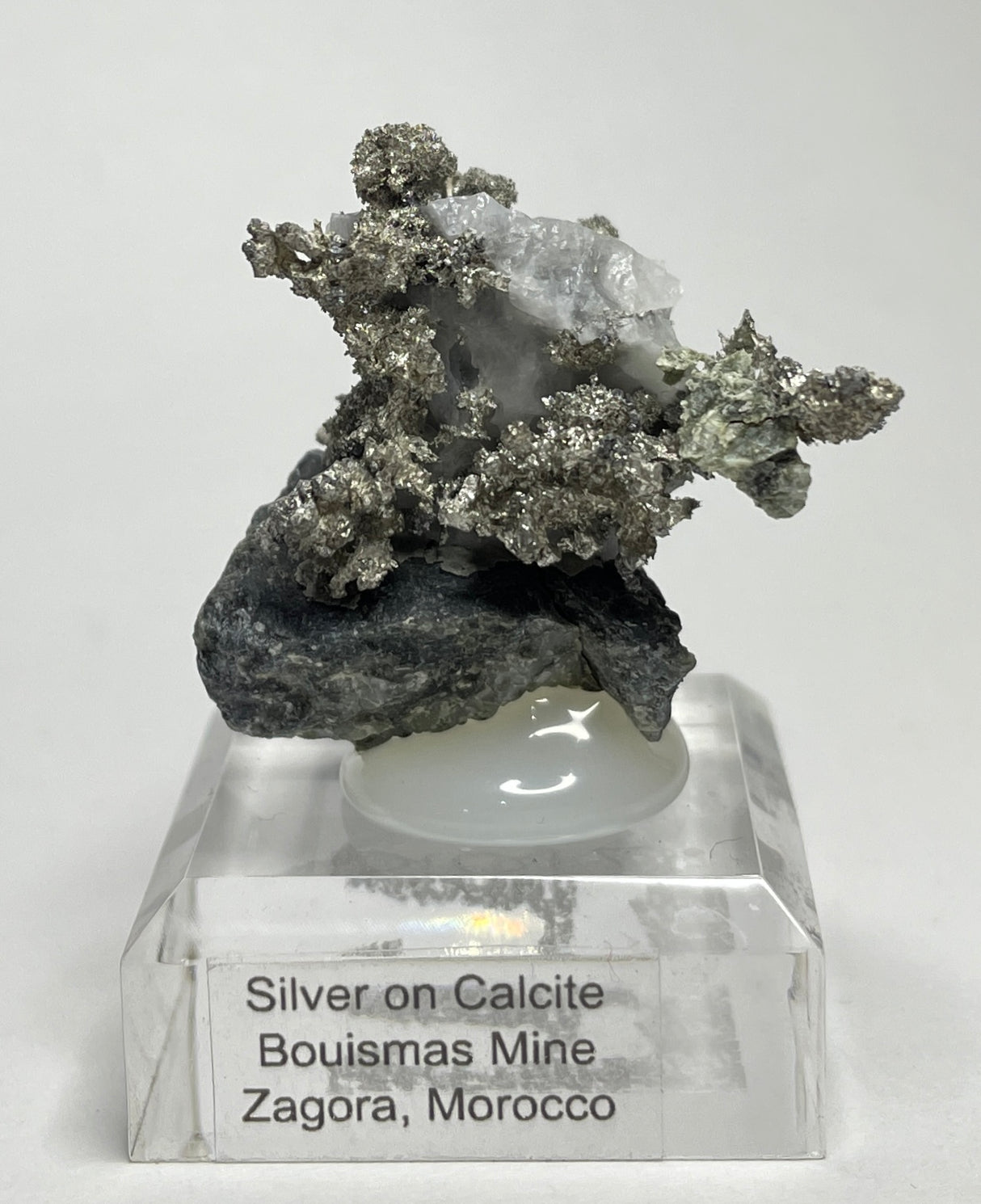 SILVER ON CALCITE, Morocco ISI012