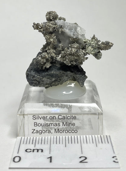 SILVER ON CALCITE, Morocco ISI012