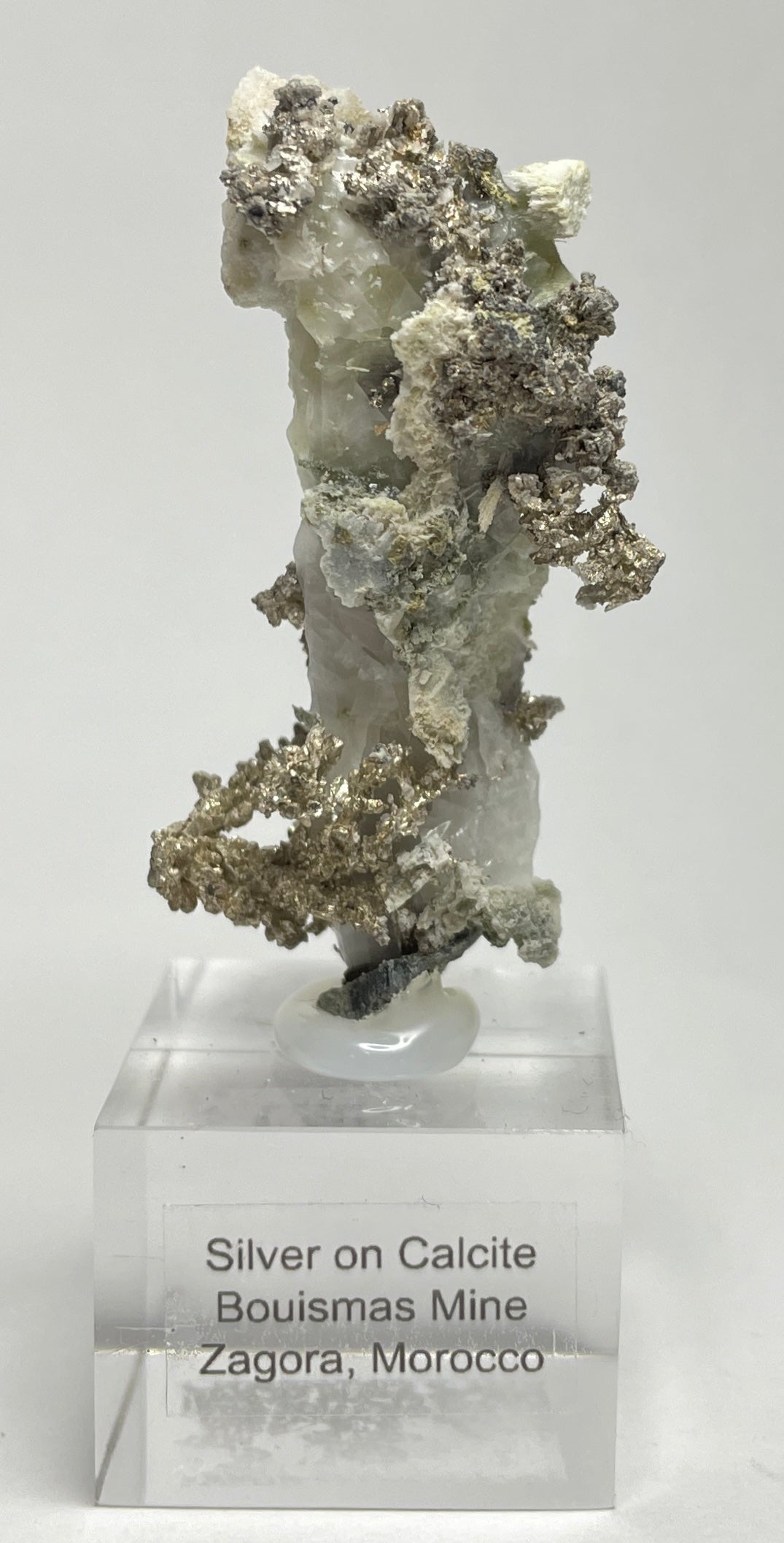 SILVER ON CALCITE, Morocco ISI013