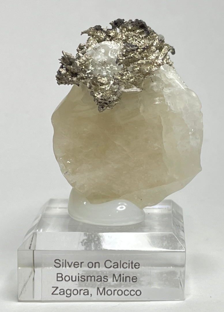 SILVER ON CALCITE, Morocco ISI014