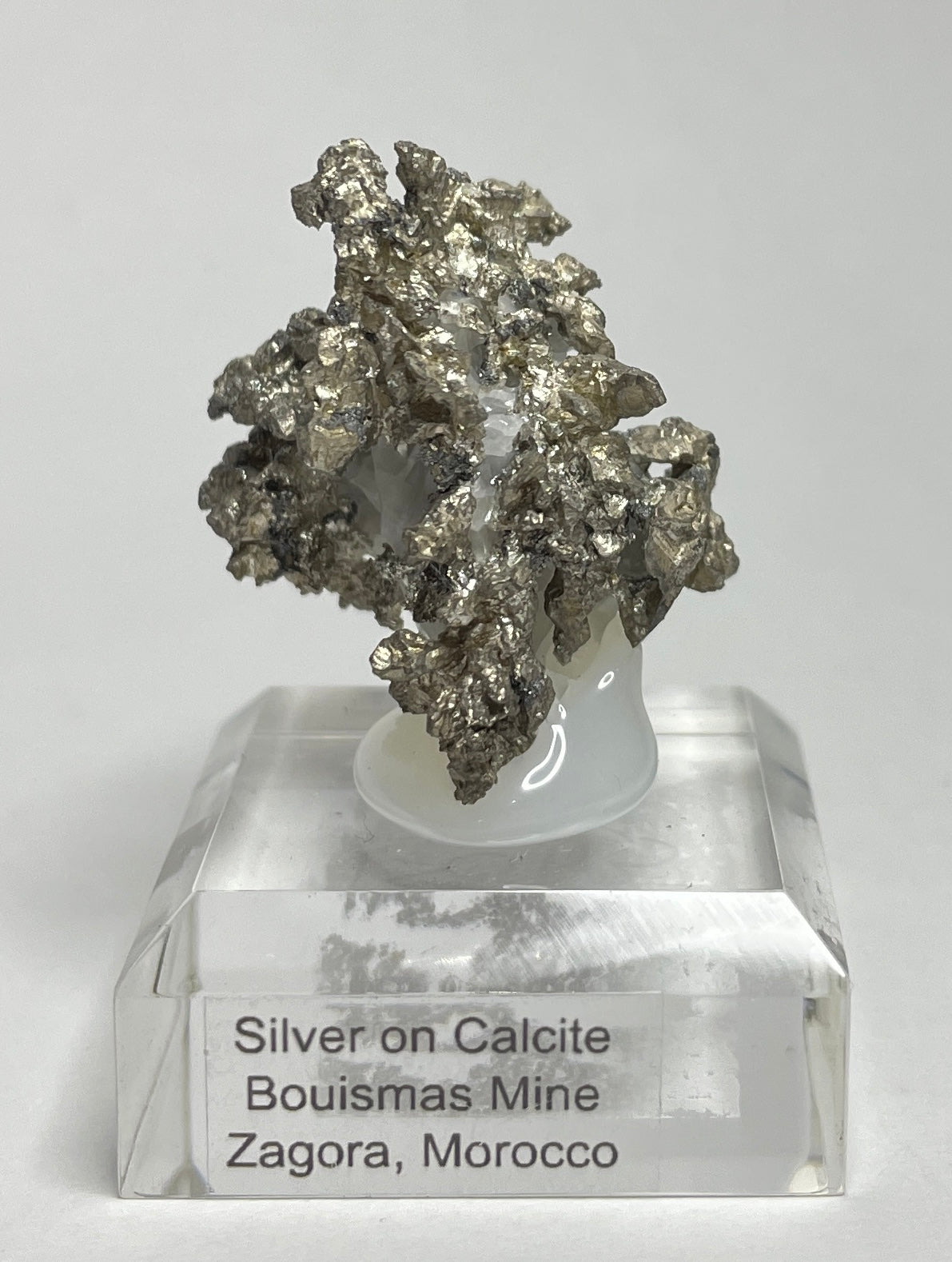 SILVER ON CALCITE, Morocco ISI015