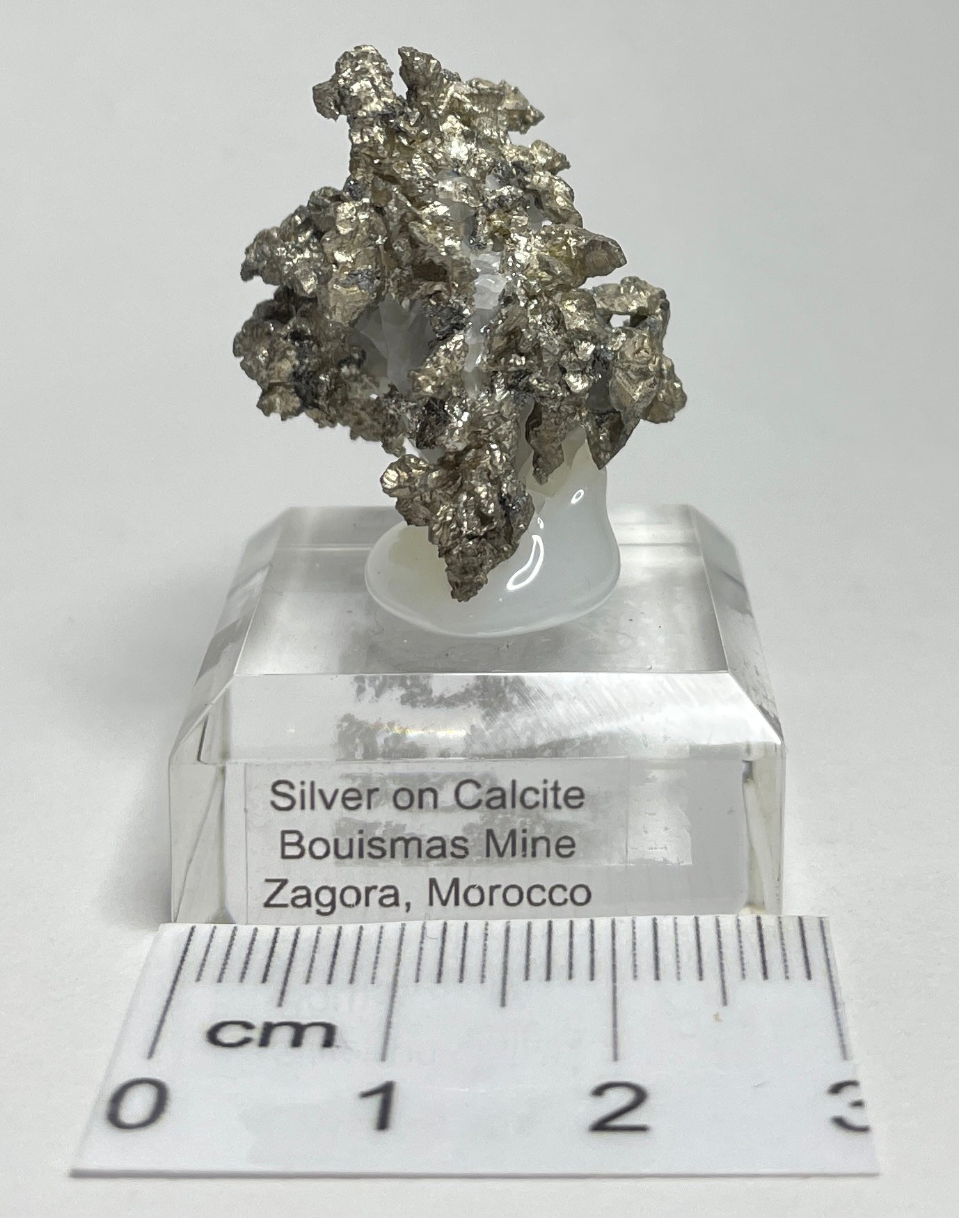 SILVER ON CALCITE, Morocco ISI015