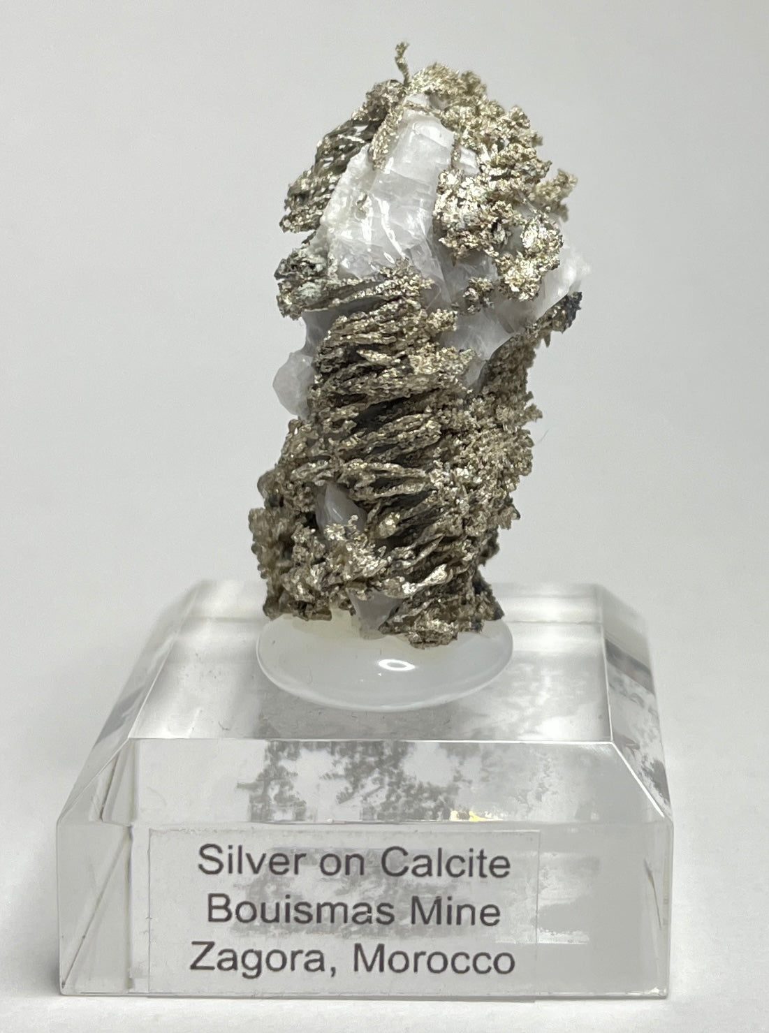 SILVER ON CALCITE, Morocco ISI016