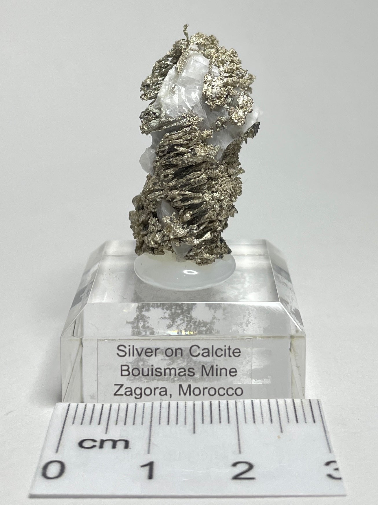 SILVER ON CALCITE, Morocco ISI016