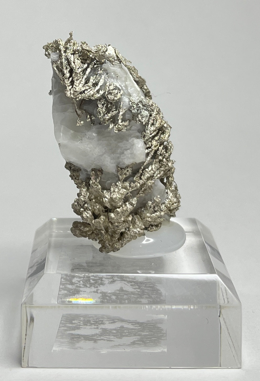 SILVER ON CALCITE, Morocco ISI016