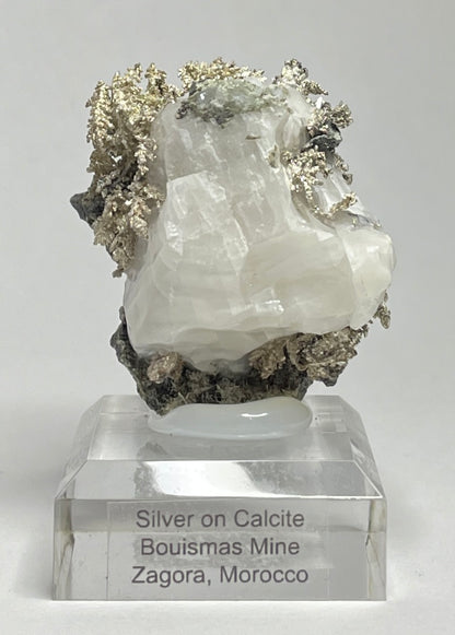 SILVER ON CALCITE, Morocco ISI019