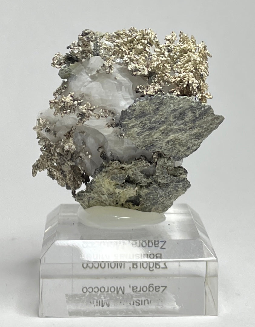 SILVER ON CALCITE, Morocco ISI019