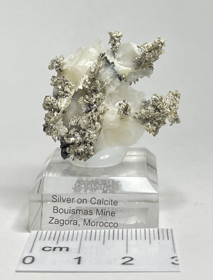 SILVER ON CALCITE, Morocco ISI020