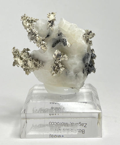 SILVER ON CALCITE, Morocco ISI020